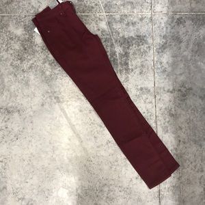 Maroon skinny jeans